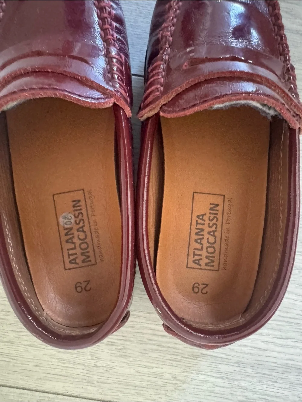 Kids Burgundy Moccasin Loafers